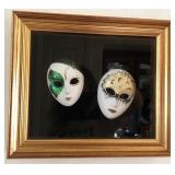 J1 - DECORATIVE PORCELAIN MASKS FRAMED (L71)