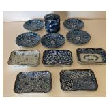 J1 - LOT OF BLUE & WHITE WARE DISHES (K54)