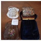 M - FOUR VINTAGE EVENING BAGS (N49)