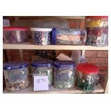 M - JARS OF GLASS PEBBLES (G74)