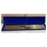 M - ANTIQUE BRASS MARITIME PARALLEL RULER (L37)