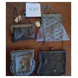 M - FOUR VINTAGE EVENING BAGS (N29)