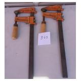 M - LOT OF TWO VINTAGE CLAMPS (G63)