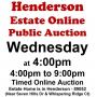 Wed.@4:00pm - Seven Hills Estate Online Public Auction 7/22