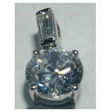 STERLING SILVER CZ PENDANT 2.90GRS