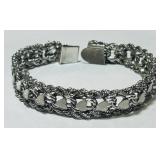 STERLING SILVER 7INCH BRACELET 22.30GRS