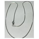 STERLING SILVER 18INCH SNAKE CHAIN 5.70GRS