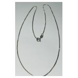 STERLING SILVER 18INCH BOX CHAIN 2.50GRS
