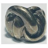 STERLING SILVER RING SIZE 8 12.00GRS