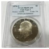 1976-S 1 DOLLAR PR69CAM CLAD TYPE 2
