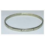 STERLING SILVER BANGLE BRACELET 13.60GRS