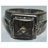 STERLING SILVER MICHAEL DAWKINS QUARTZ RING 10