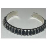STERLING SILVER SIGNED CUFF BRACELET 30.60GRS