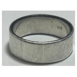 STERLING SILVER SIZE 10 BAND 7.60GRS