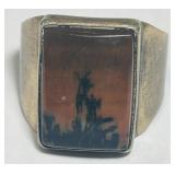 STERLING SILVER SIZE 11 RING 10.00GRS