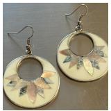 443 - PAIR OF SILVER EARRINGS (ALPACA MEXICO(D26)