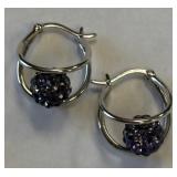443 - PAIR OF STERLING SILVER EARRINGS (d25)