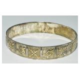 STERLING SILVER BANGEL BRACELET 39.40GRS