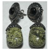 STERLING SILVER CAROLYN POLLACK SERPENTINE EARRINS