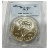 JEFFERSON 1 DOLLAR 1993-P MS69