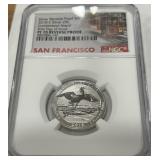 2018-S SILVER 25C PR70 REVERSE PROOF
