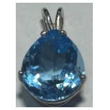 STERLING SILVER LARGE TOPZ PENDANT 6.20GRS