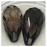 24.46CT SMOKEY QUARTZ GEMSTONES