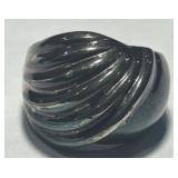 STERLING SILVER RING SIZE 8  10.70GRS