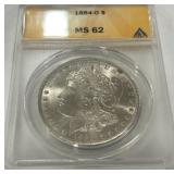 1884-O MORGAN SILVER DOLLAR MS62