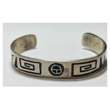 STERLING SILVER RLC STORY TELLER CUFF BRACELET