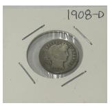 1908-D BARBER DIME
