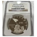 2005-P MARINES  1 DOLLAR PF69 ULTRA CAMEO