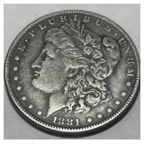 1881 MORGAN SILVER DOLLAR