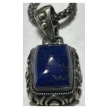 STERLING SILVER LAPIS NECKLACE SAVILLE 20 GRS
