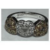 STERLING SILVER CZ RING SIZE 7.5 4.3 GRS