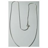 STERLING SILVER 22INCH SNAKE CHAIN 5.60GRS