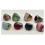 N1 - EIGHT COSTUME JEWELRY RINGS (J137)
