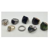 N1 - EIGHT COSTUME JEWELRY RINGS (J136)