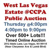 WELCOME TO OUR THURS. @4pm ONLINE PUBLIC AUCTION