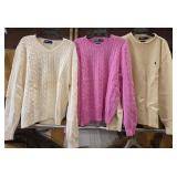 N1 - THREE RALPH LAUREN SWEATERS SIZES L/XL (E55)