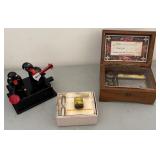 VINTAGE KOBE TRICK DOLLS, MEDICAL KIT, MUSIC BOX