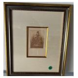 393 - ICART SEPIA ETCHING WITH COA FRAMED (R14)