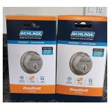 N4 - TWO SCHLAGE DEADBOLD SETS (N19)