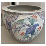 J1 - JAPANESE-MOTIF CERAMIC PLANTER POT (G8)