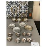 J1 - MIXED LOT OF CANDLE HOLDERS, SERVEWARE (K24)