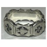 STERLING SILVER MTALSMITHS RING SIZE10.5 11 GRS