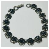 STERLING SILVER ROSE BRACELET 9.0 GRS