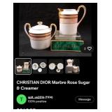 J1 - CHRISTIAN DIOR SUGAR & CREAMER SET (M43)
