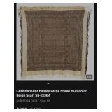J1 - CHRISTIAN DIOR FRINGED SCARF