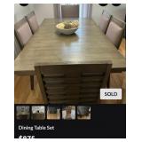 J1 - DINING TABLE WITH 6 CHAIRS (L15)